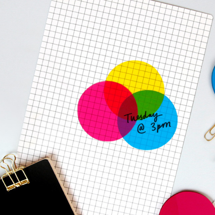 Transparent CMYK Sticky Note