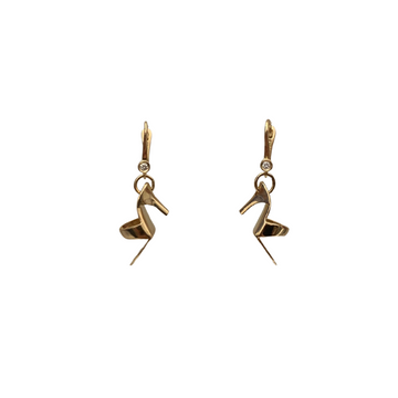 14K gold doll Mule Heel Earrings