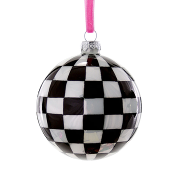 CHECKERED BAUBLE ORNAMENT