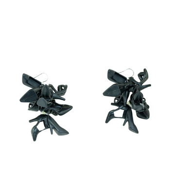 Multi Shoe Style Doll Earrings - Black