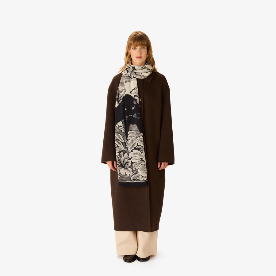 Scarf 55 - PANTHERE WHITE