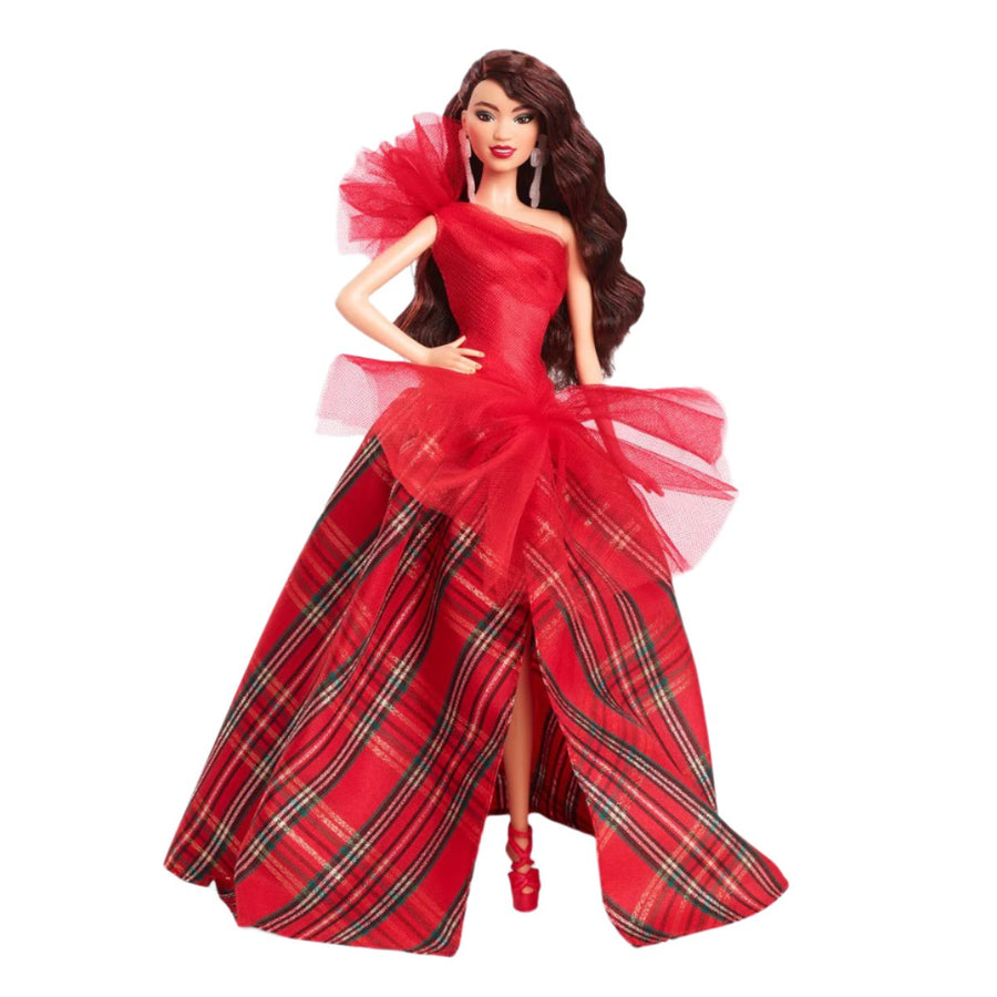 Barbie Holiday 2024 Doll with Wavy Brunette Hair