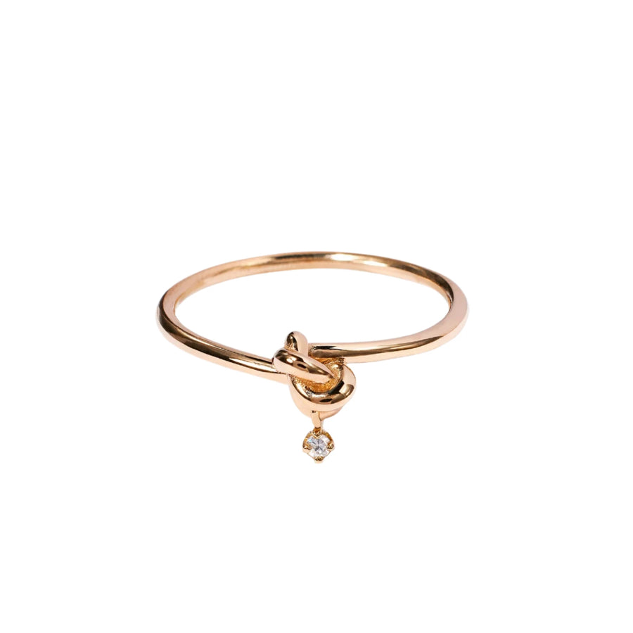 14K Gold Little Ode Diamond Ring - Size 7