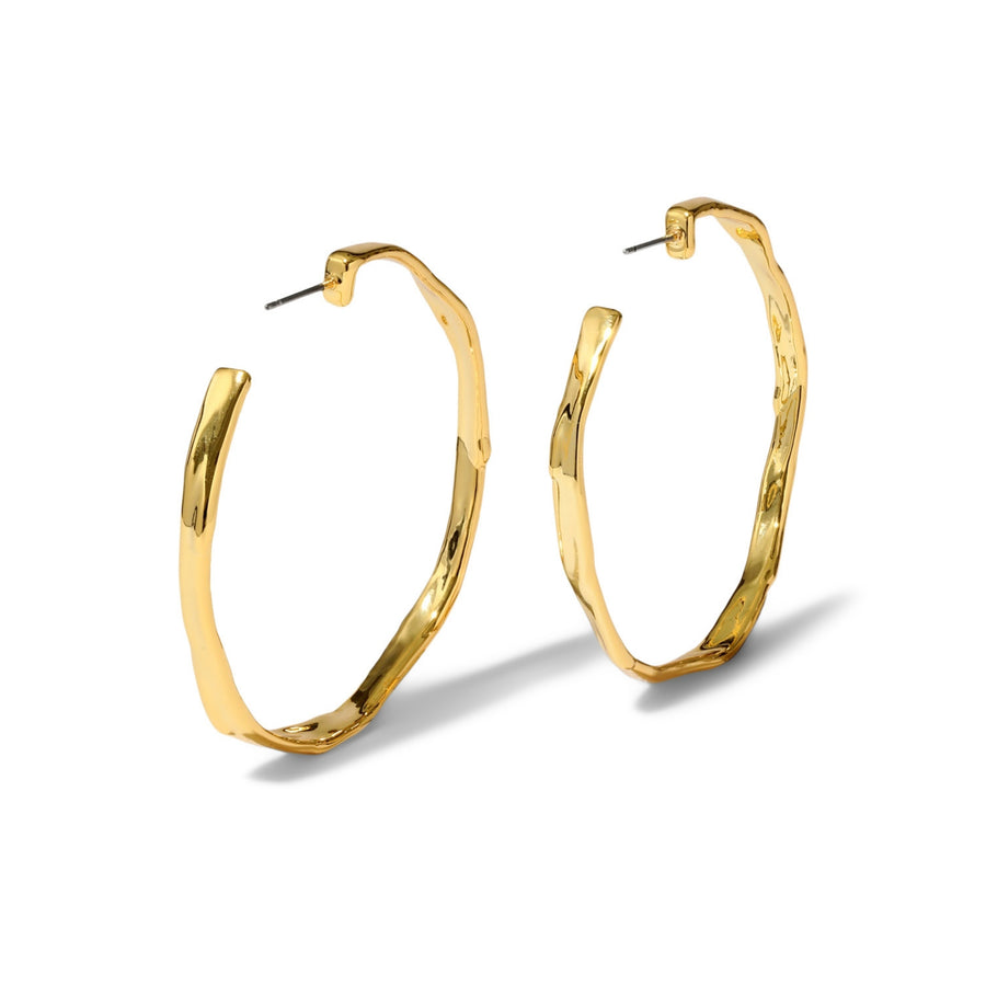 Brut Gold Skinny Hoop Earring