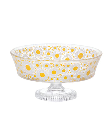 Footed Serving Bowl - Daisy Bloom