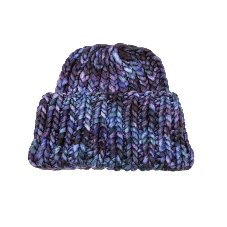 Soft Wool Roving Hat - Plum Multi