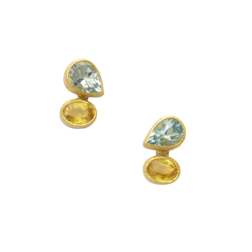 Aquamarine | Yellow Sapphire Drop 18/22KG