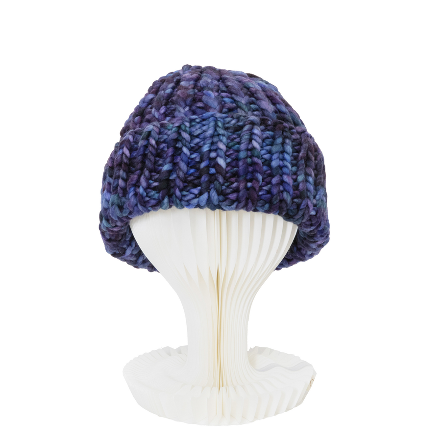 Soft Wool Roving Hat - Plum Multi
