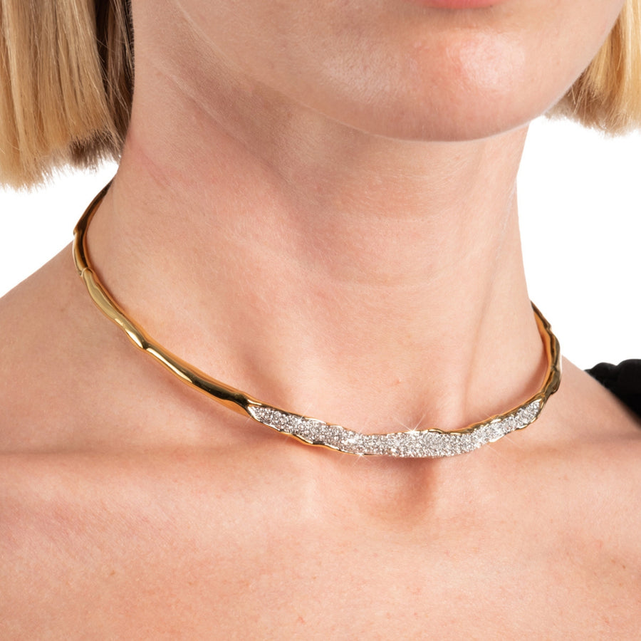 SOLANALES GOLD CRYSTAL SKINNY COLLAR