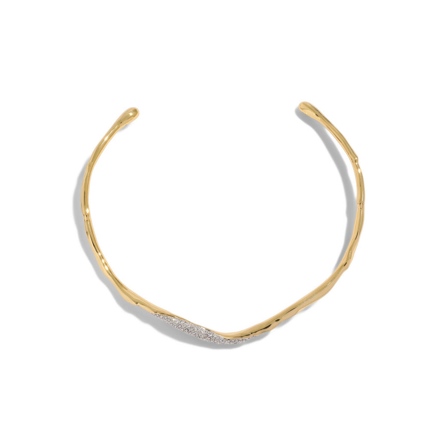 SOLANALES GOLD CRYSTAL SKINNY COLLAR