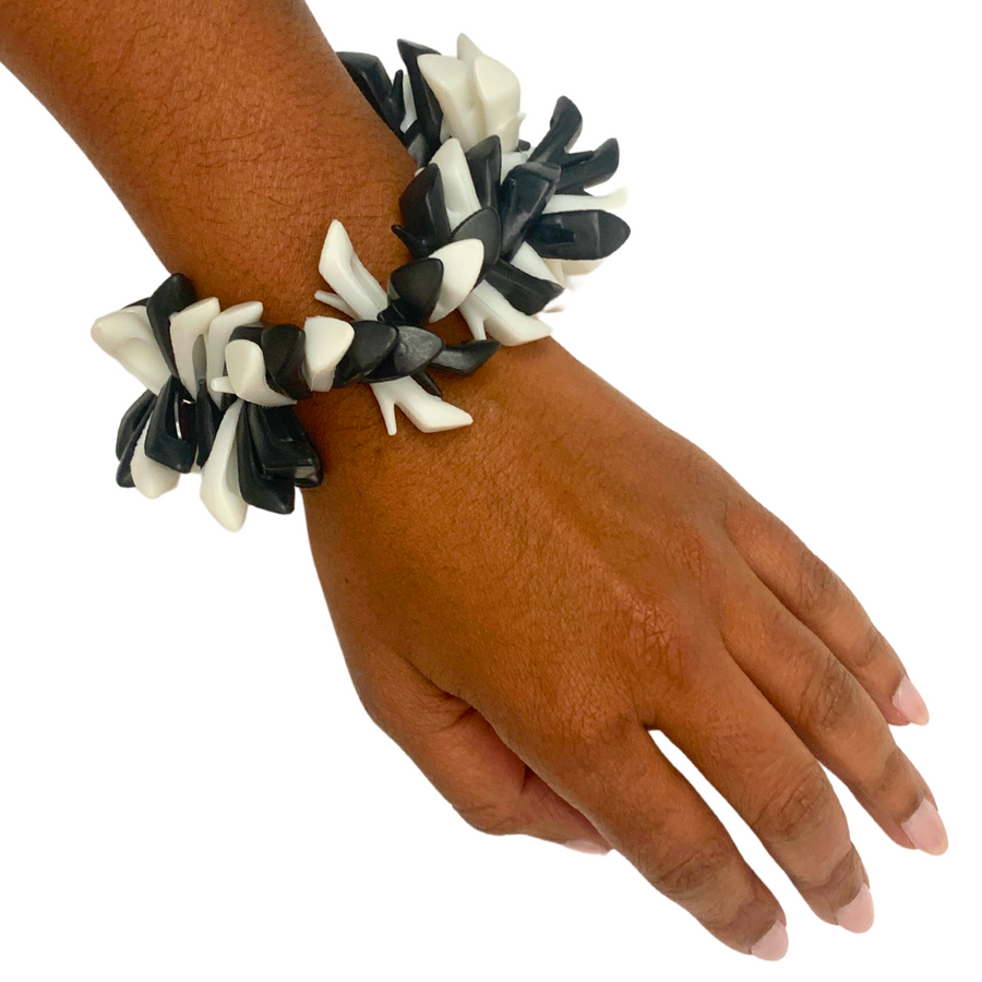 Doll Pump Bracelet - Black & White