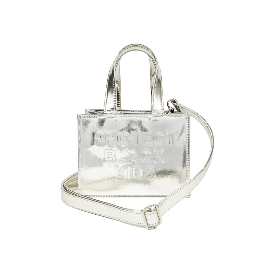 Vegan Leather Mini Bag - Chrome