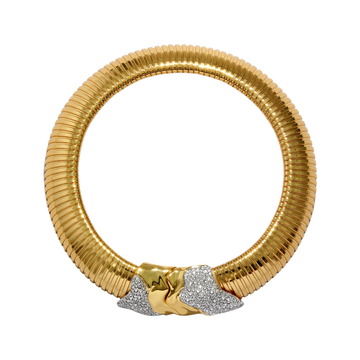 Solanales Gold Tubogas Collar Necklace