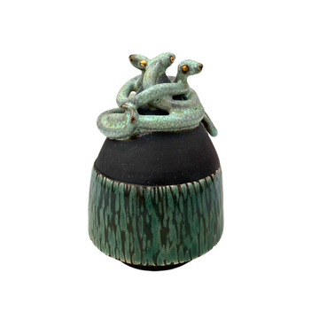 Three Snakes Lidded Jar