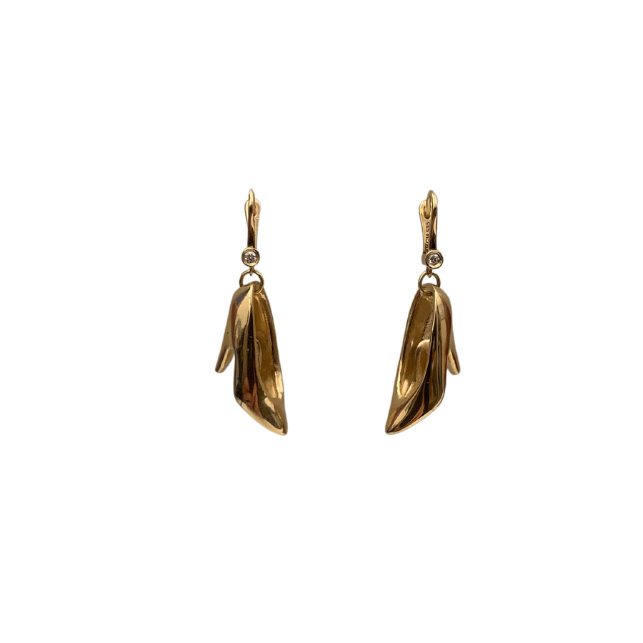 14K gold Doll Pump Heel Earrings