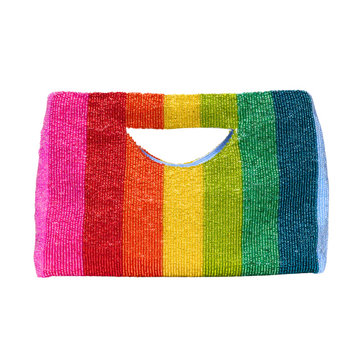 Hand Beaded Rainbow Bag