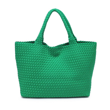 Kelly Green Sky's The Limit Large Tote Bag