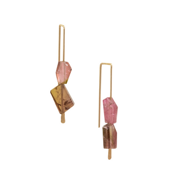 Medium 14KG Tourmaline Hook Earring
