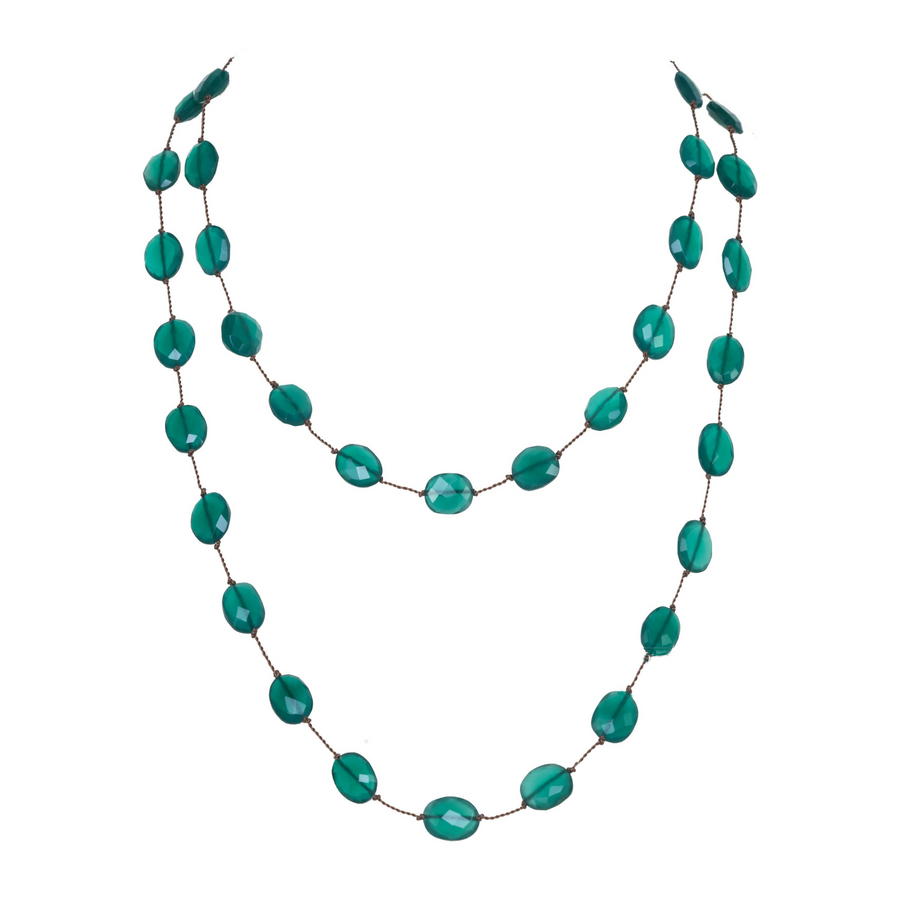 Presale: Faceted Green Onyx Necklace