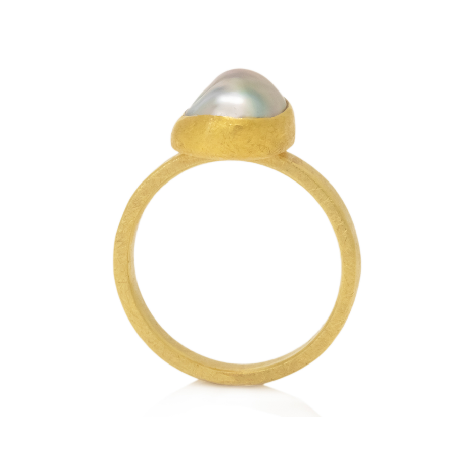Grey Keshi Ring Narrow Band