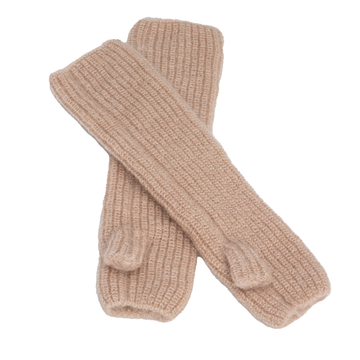 REVE FINGERLESS MITTENS - NACRE