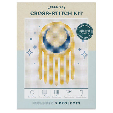 Mindful Crafts: Celestial Cross Stitch Kit