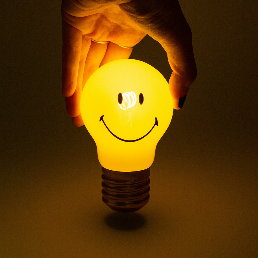 Rechargeable Smiley® Cordless Lightbulb lamp