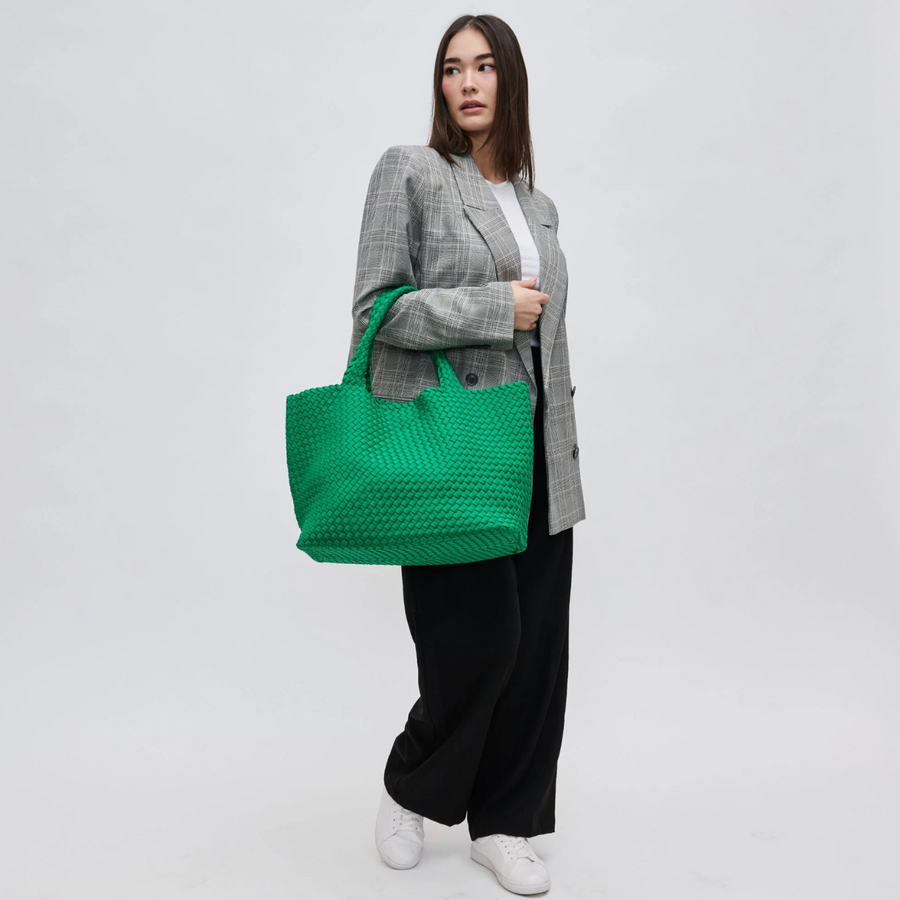 Kelly Green Sky's The Limit Large Tote Bag