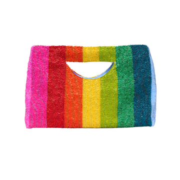 Hand Beaded Rainbow Bag
