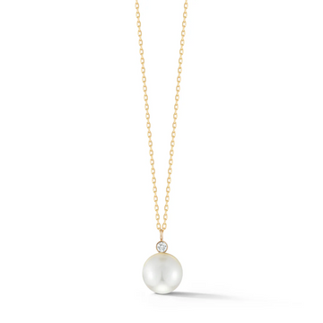 Pearl and Diamond Dot Necklace