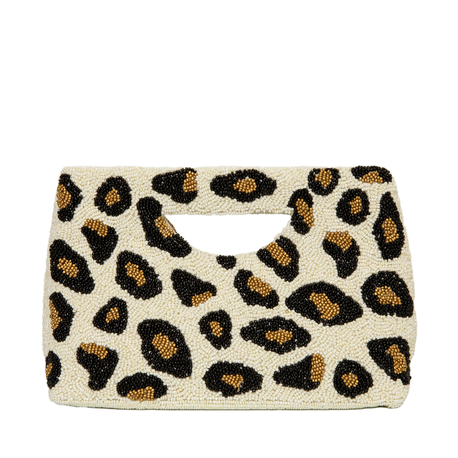 Cut Out Handle Purse - Ivory Leopard