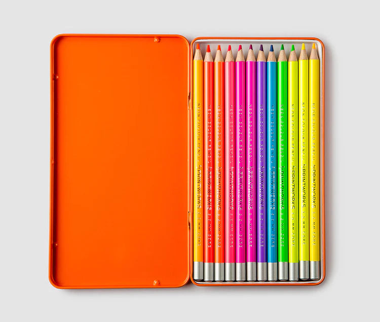 NEON COLOUR PENCILS - Set of 12