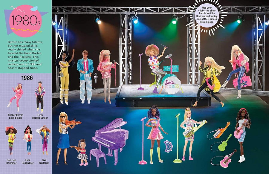 Barbie Through the Decades Super Sticker Book