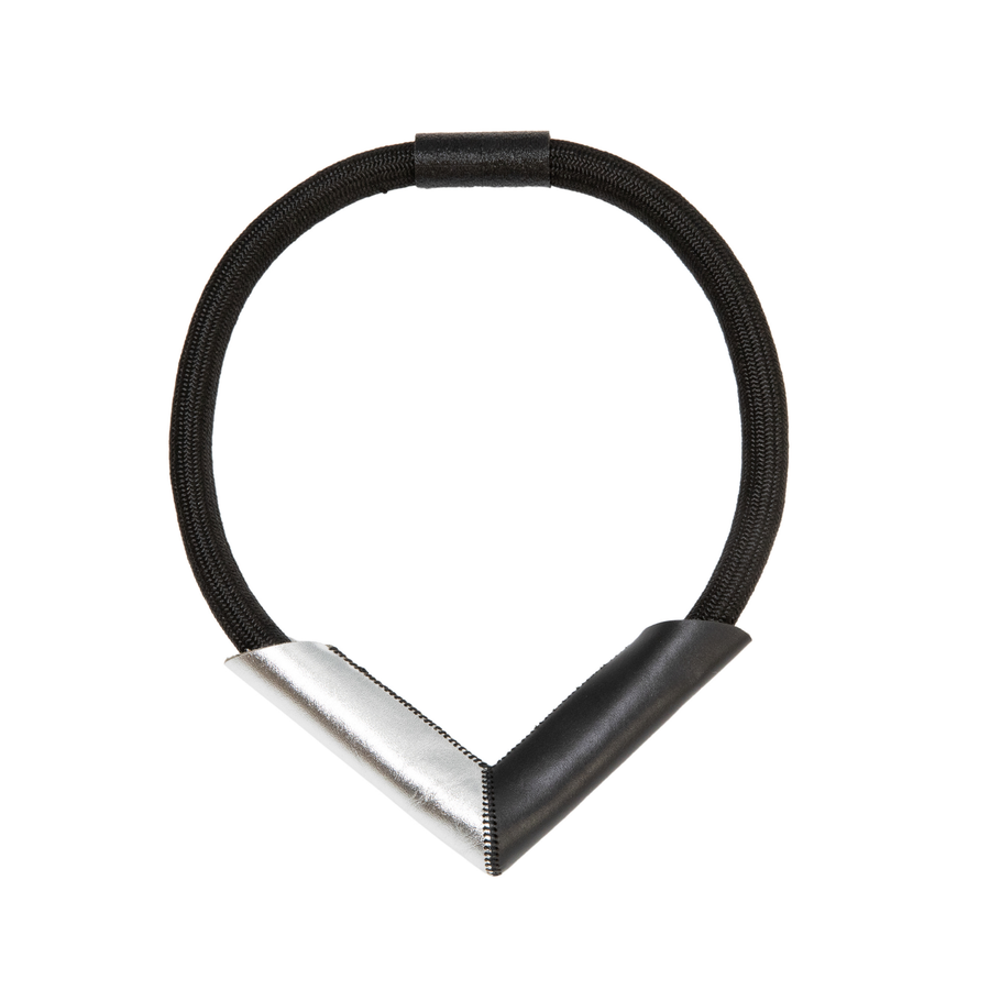 Tube V Necklace- Silver
