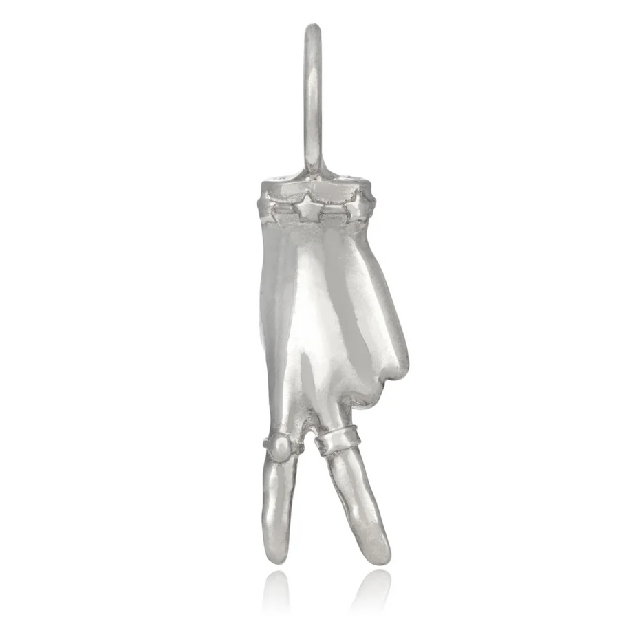 Sterling Silver Peace Lady Finger Charm