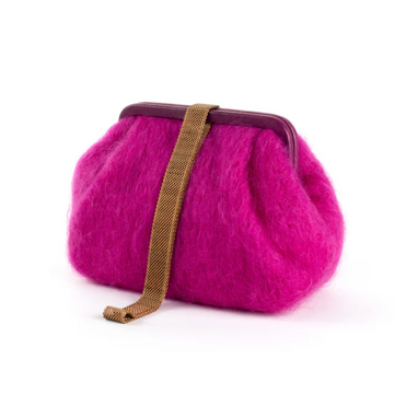 Susan Mohair Clutch - Fuchsia