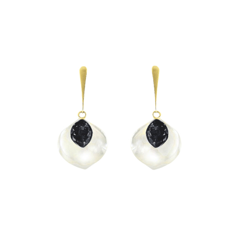 Black Diamond Calla Lily Earrings