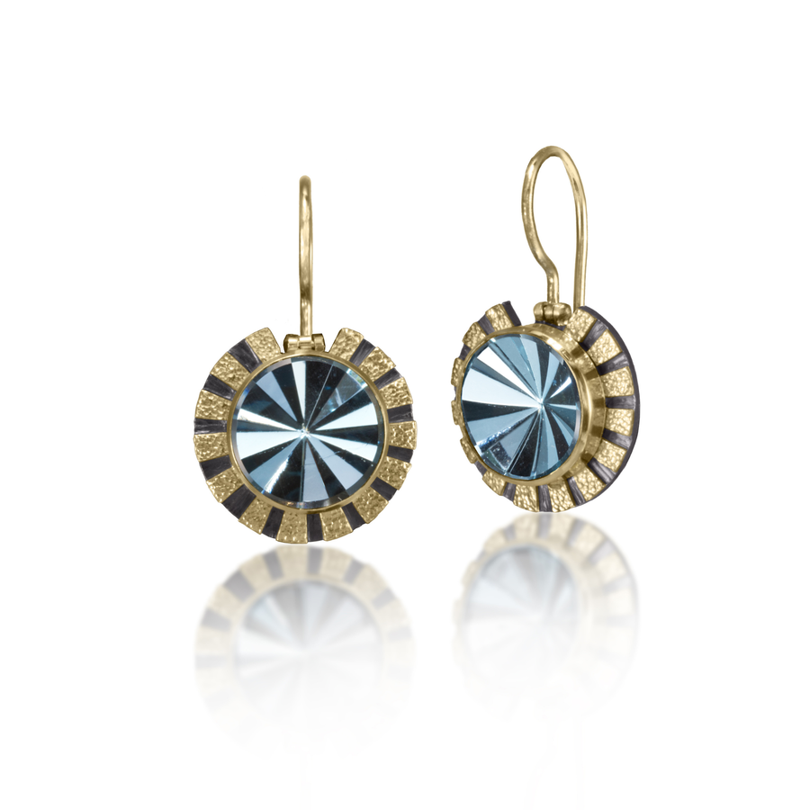 Stripe Blue Topaz Dangle