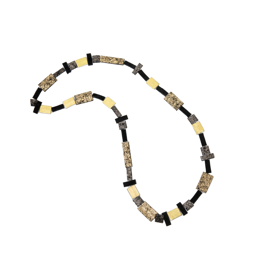 Rainbow Necklace Long Square + Rectangle