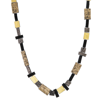 Rainbow Necklace Long Square + Rectangle