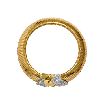 Solanales Gold Tubogas Collar Necklace