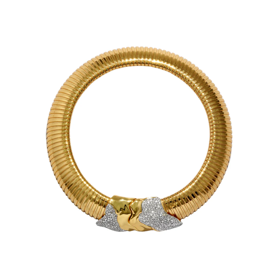 Solanales Gold Tubogas Collar Necklace