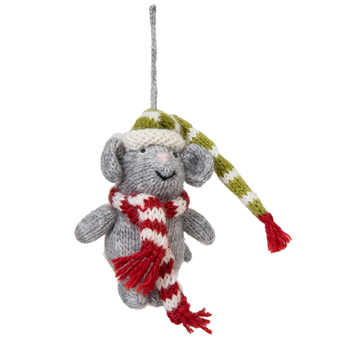 Mouse Ornament - Gray