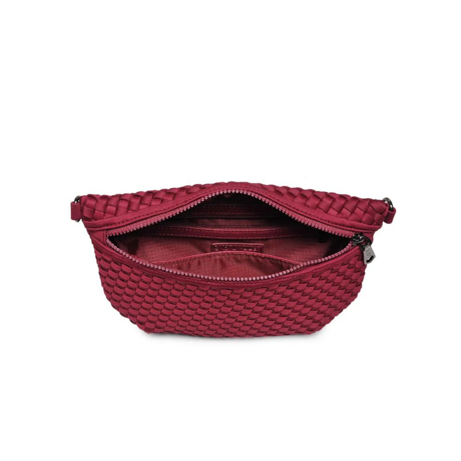 Wine Ethereal Woven Neoprene Crossbody Bag