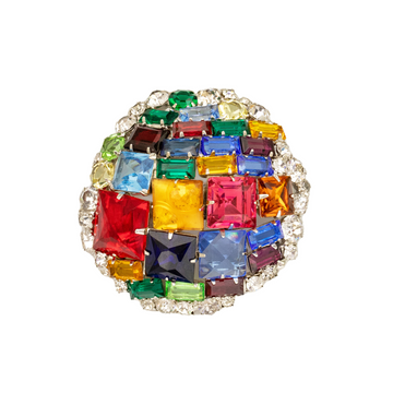 Rainbow dome brooch 1
