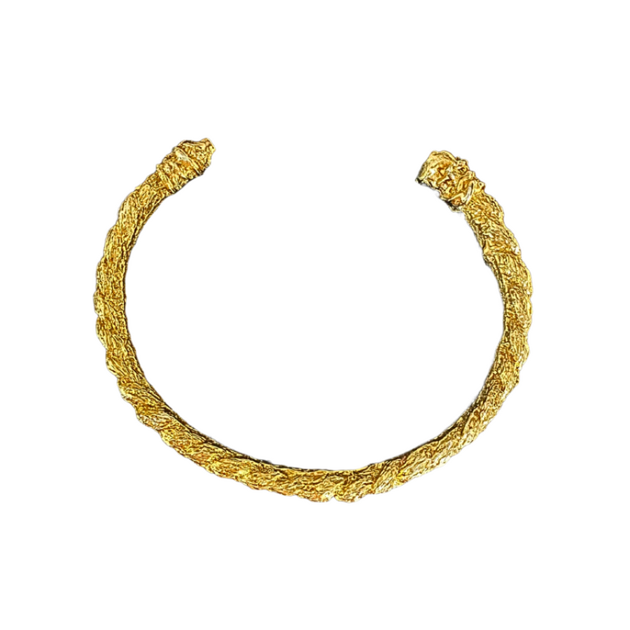 Burnt Ends Bangle - 14K Gold Vermeil