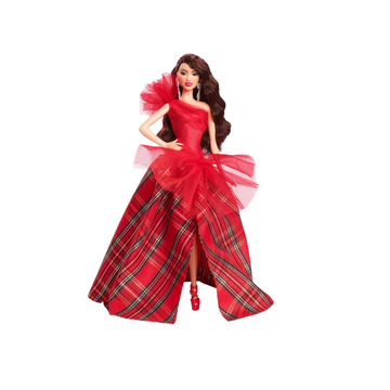 Barbie Holiday 2024 Doll with Wavy Brunette Hair