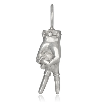 Sterling Silver Peace Lady Finger Charm