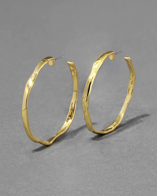 Brut Gold Skinny Hoop Earring