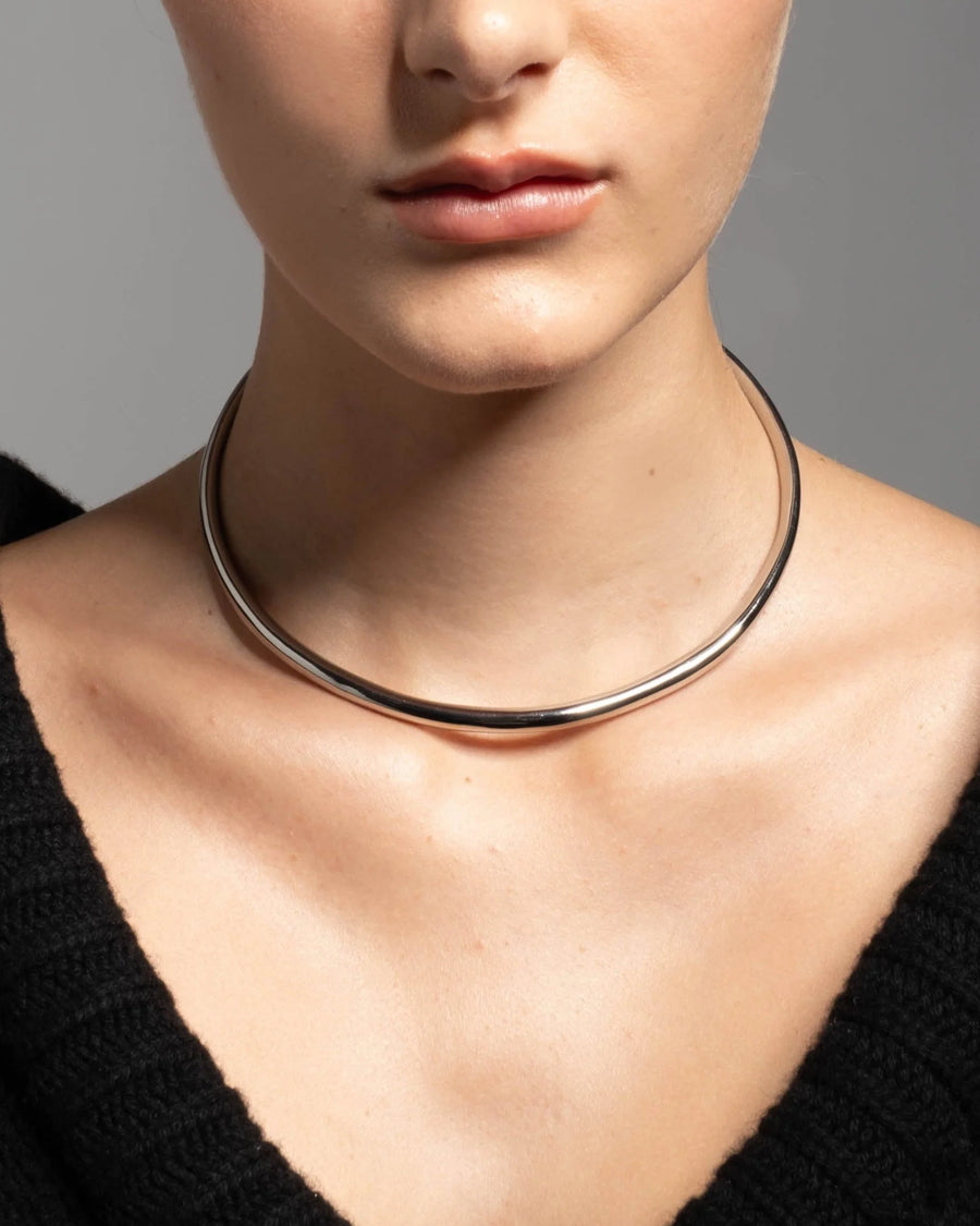 Thin Collar Necklace - Silver